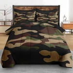 7PCS Bedroom Comforter Set Queen Size, Green Army Camouflage Brown Hunti.... Fixed Price $109.69.