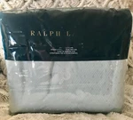 Ralph Lauren Bedford Jacquard King Duvet Comforter Cover Sanibel Blue. Fixed Price $225.00.