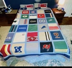 Pottery Barn Pb Teen Nfl Football Nfc Team Logos F/q Quilt Comforter Bedding. Fixed Price $124.97.