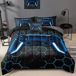 Bducok 6 Piece Gamer Comforter Sets Bed In Bag Boys Teen Kids,honeycomb.... Fixed Price $93.48.