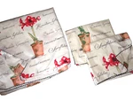Malabar Grove Ltd. Amaryllis Floral Red Botanical (3P) Full/queen Duvet Set. Fixed Price $92.00.