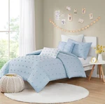Brooklyn Cotton Jacquard Comforter Set With Euro Shams And Throw. Fixed Price $142.99.