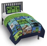 Minecraft "mojang" Kids 2PC Reversible Twin/full Comforter SET-W16734972183. Fixed Price $49.95.