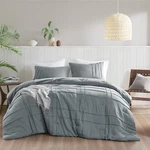 Textured Soft Pleated Comforter Set Lightweight Washed Bedding Twin Queen King. Fixed Price $49.99.