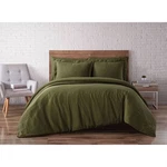 King 3PC Flax Linen Duvet Set Olive Green - Brooklyn Loom. Fixed Price $84.99.