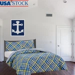 Boys Reversible Comforter Set Twin Microfiber Plaid Bedding 2-PIECE Sham New. Fixed Price $46.47.