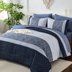 Dinjoy Boho Queen Comforter Set Mineral BLUE,7 Piece Bed Bag Size War. Fixed Price $84.08.