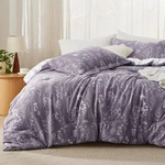 Guest Bedroom King Comforter Set - Grayish Purple Floral 3 Piece. Fixed Price $89.99.