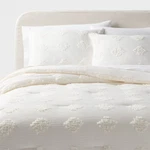 Tufted Diamond Crinkle Duvet Cover And Sham Set - Threshold. Fixed Price $30.59.