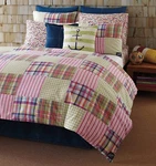 Tommy Hilfiger Hampton Harbor Twin Comforter + Sham Set Woven Plaid Patchwork. Fixed Price $99.95.