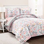 7PC Kids' Twin Pixie Fox With Sheet Comforter Set Pink/gray - Lush. Fixed Price $45.99.
