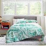 2-PC Novogratz Zebra Marble Twin Xl Comforter Set Patina Teal White Animal Print. Fixed Price $79.95.