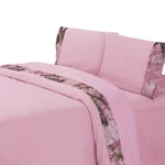 Hiend Accents Paseo Road Camo Rustic Bedding 4 Piece Full Sheet Set Pink. Fixed Price $64.57.