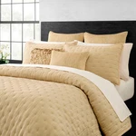 Donna Karan Luxury Meditate King Quilt Comforter Gold Linen Silk Machine Wash. Fixed Price $705.51.