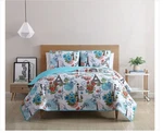 Vcny 3PC King Eifel Pinsonic Quilt Set Pink/blue: Hypoallergenic Microfiber Bedd. Fixed Price $127.50.