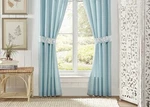 New Croscill "willa" Pole Top Drapery- Lined Panels & Tiebacks 82" Wx 84. Fixed Price $39.99.