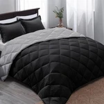 Basic Beyond Down Alternative Comforter Set (queen, Black/grey) - Reversible Bed. Fixed Price $65.01.