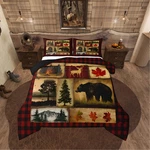 Erosebridal Bear Cabin Plaid Comforter Set Queen Rustic Farmhouse Bedding. Fixed Price $34.57.