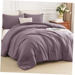 Himeet Comforter - 3 Pieces Size Sets, Luxury King Dusty Purple. Fixed Price $51.46.