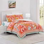 2-PC Trina Turk Fall Foliage Twin Comforter Set Colorful Spring Modern Floral. Fixed Price $107.96.