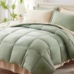 Queen Comforter Set 7 Piece, Sage Green Bed In Bag With Sheets, All Season. Fixed Price $72.99.