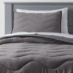 Twin Gray Wave Kids' Comforter Set - Pillowfort. Fixed Price $17.99.