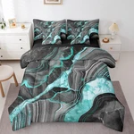 Erosebridal Black Marble 7 Pcs Comforter Set King Blue Crack Grey Bedding. Fixed Price $112.80.