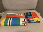 Rare Vintage Lego Brick Sheet Set Twin Bedding & Pillowcase Htf. Fixed Price $124.99.
