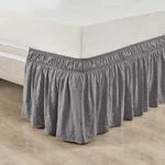 Lush Decor Ruched Ruffle Elastic Easy Wrap Around Bed Skirt Single Queen/king.... Fixed Price $60.67.