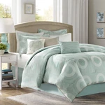 Madison Park 7 Piece Geometric Printed Embroidery Comforter Set Queen King Size. Fixed Price $578.16.
