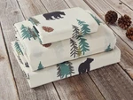 De Leon Sunland Bear Pine Tree Twin Sheet & Pillowcase Set 3-PIECE Bedding. Fixed Price $44.09.