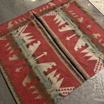 Wooded River King Pillowcase Sham Set Western Lodge Aztec Wool Usa. Fixed Price $75.99.
