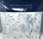 Ralph Lauren Genevieve Floral Butterfly Toile Sateen Queen Comforter Blue New. Fixed Price $199.95.