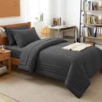 Cozylux Comforter Set - 5 Pieces Bed Bag Dark Grey Twin,. Fixed Price $75.41.