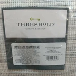 Threshold Twin/xl Comforter Set Grey/black/white Stripe 68"X94" Sham 20"X26". Fixed Price $39.99.