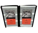 Jill Rosenwald S/2 Capri Stripe Standard Shams Pearl Gray Silver White Cotton. Fixed Price $49.00.