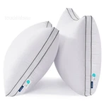 Pillows Set Of 2 - Fluffy Bed For Sleeping, Queen, Grey Product. Fixed Price $72.14.
