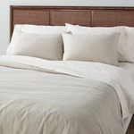 3PC Linen Blend Duvet Set - Hearth & Hand With Magnolia. Fixed Price $27.19.