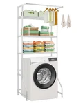 Vevor Over Washer And Dryer Storage Shelf Single Row 3 Tiers Rack White. Fixed Price $59.99.