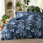 Queen Comforter 7 Pieces Floral Navy Bag Bedsure Soft Bedding Sets. Fixed Price $104.99.