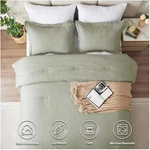 Soft Olive Green Comforter Set, King Size. Fixed Price $87.99.