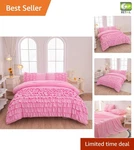 Girls Full Comforter Set With Ruffles 5-PIECE Pink Bedding Sweet Dreams. Fixed Price $91.95.