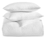 Charter Club Lattice Medallion King 3PC Comforter Set White New. Fixed Price $82.90.