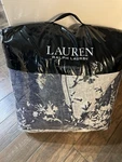 Ralph Lauren Eva Botanical Navy Grey Floral Full Queen Comforter & Shams Set. Fixed Price $216.19.