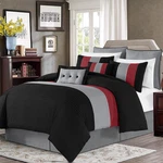 Chezmoi Collection Loft 8-PIECE Luxury Striped Comforter Set Queen. Fixed Price $171.17.