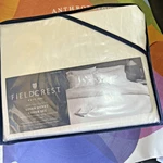 Fieldcrest Linen Duvet Cover Set Flores Collection White Full/queen New. Fixed Price $83.60.