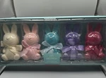 Queen West Trading Company Flocked Easter Bunny Figurine Set Of 5 Home Decor New. Fixed Price $38.00.