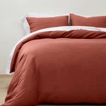 King Linen Duvet & Sham Set Dark Clay - Casaluna. Fixed Price $63.99.