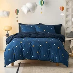 Space Bedding Set Boys Outer Galaxy Comforter Twin Full Star Pattern. Fixed Price $63.95.