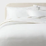 King Casual Textured Cotton Duvet Cover And Sham Set White - Threshold. Fixed Price $39.99.